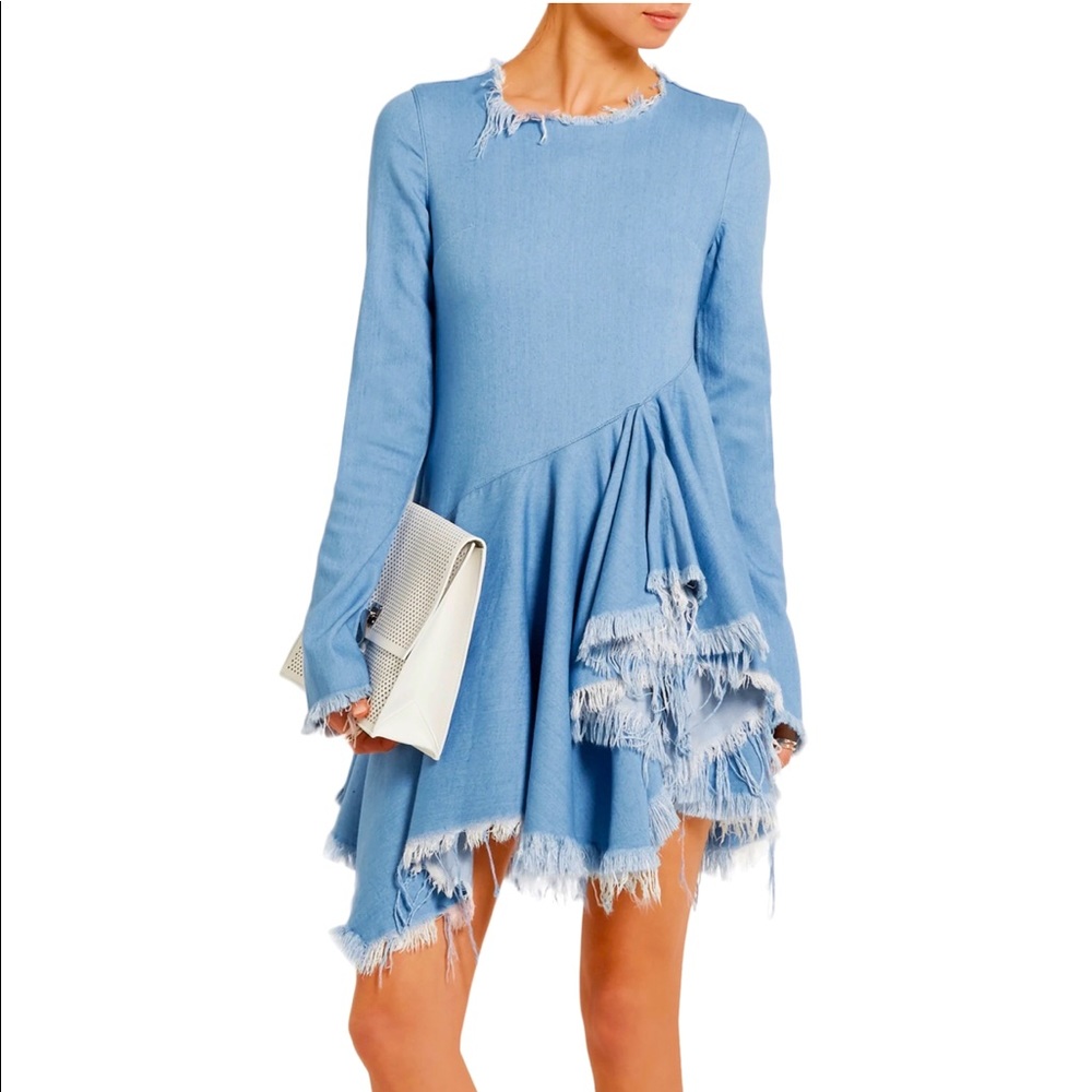 Marques’ Almeida frayed Denim Dress